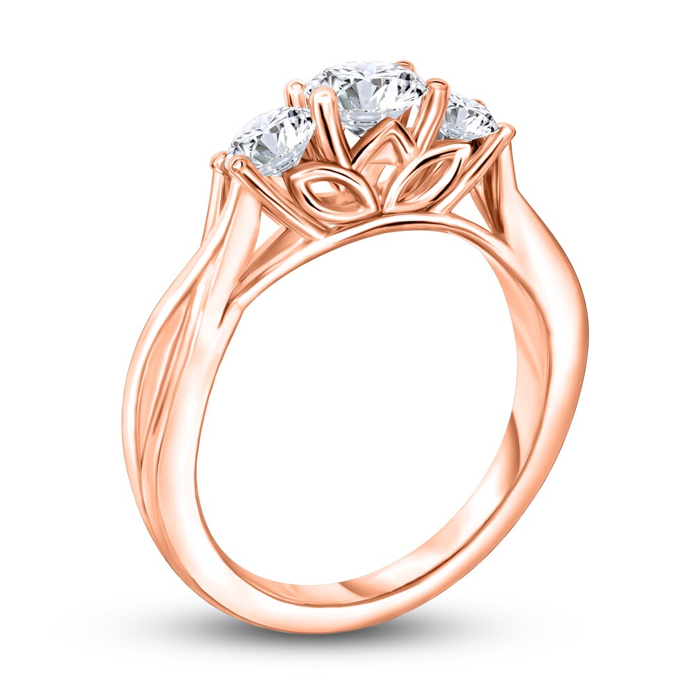 Diamond 3-Stone Ring 1 ct tw Round 14K Rose Gold UI0vxZma Diamond 3-Stone Ring 1 ct tw Round 14K Rose Gold UI0vxZma