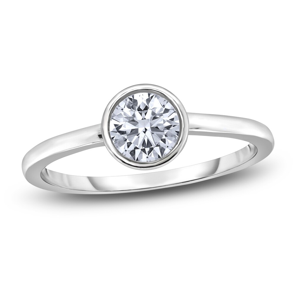 Diamond Solitaire Engagement Ring 1 ct tw Bezel-Set Round 14K White Gold (I2/I) UOOTVQug Diamond Solitaire Engagement Ring 1 ct tw Bezel-Set Round 14K White Gold (I2/I) UOOTVQug