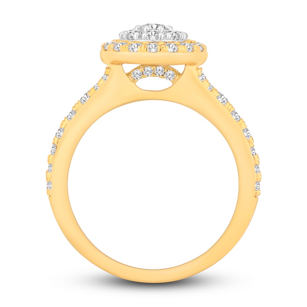 Diamond Engagement Ring 1 ct tw Round 14K Yellow Gold UOuLWsUb Diamond Engagement Ring 1 ct tw Round 14K Yellow Gold UOuLWsUb