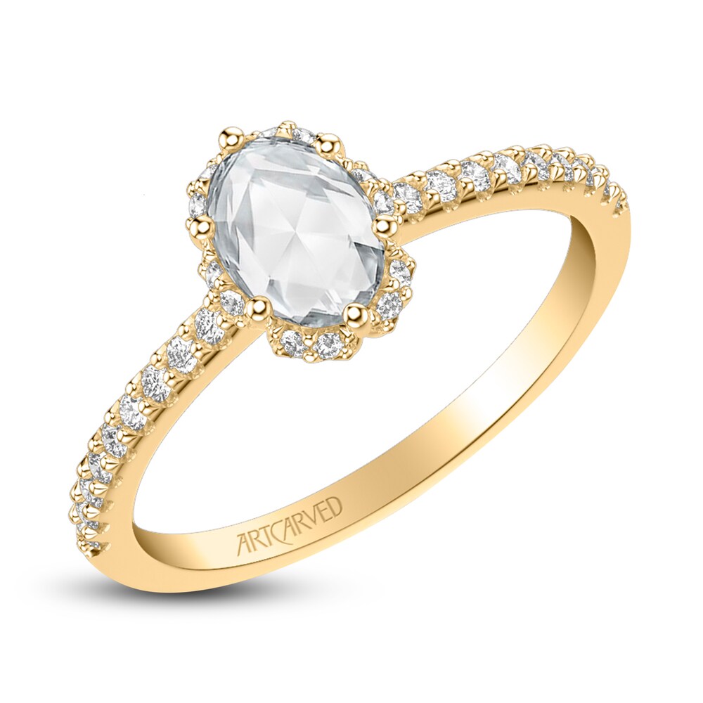 ArtCarved Diamond Engagement Ring 3/4 ct tw Round/Rose 14K Yellow Gold UUMmZRLh ArtCarved Diamond Engagement Ring 3/4 ct tw Round/Rose 14K Yellow Gold UUMmZRLh