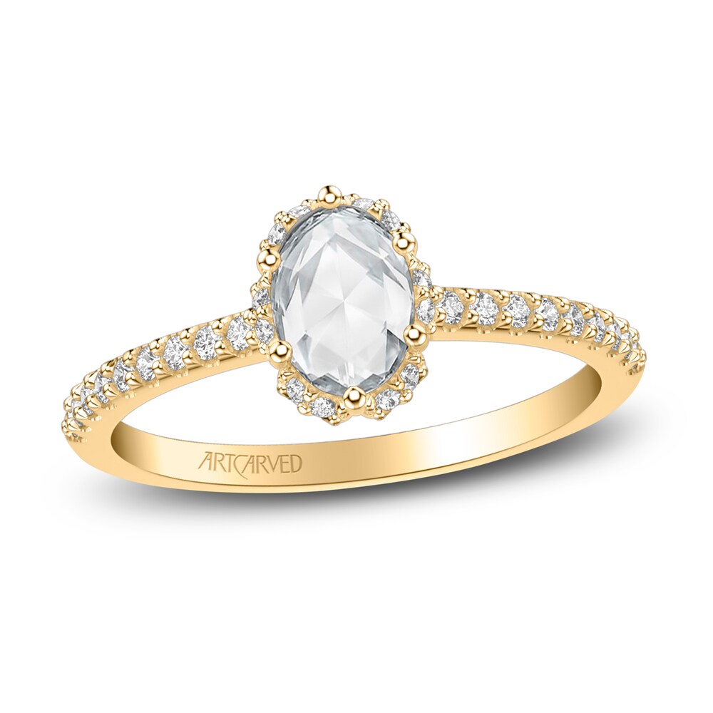 ArtCarved Diamond Engagement Ring 3/4 ct tw Round/Rose 14K Yellow Gold UUMmZRLh ArtCarved Diamond Engagement Ring 3/4 ct tw Round/Rose 14K Yellow Gold UUMmZRLh