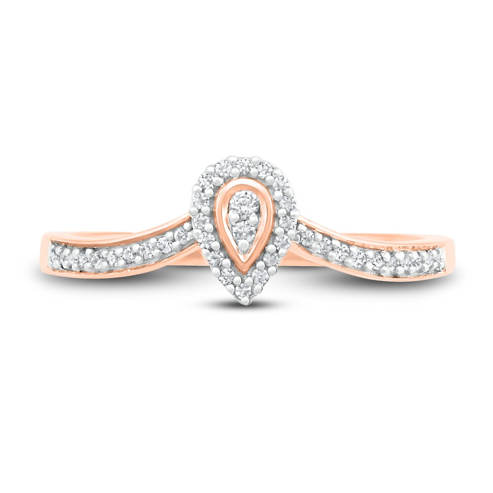 Diamond Promise Ring 1/8 ct tw Round 10K Rose Gold Ub2PkwNo Diamond Promise Ring 1/8 ct tw Round 10K Rose Gold Ub2PkwNo