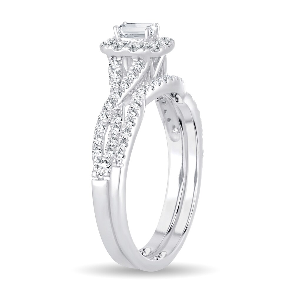 Diamond Bridal Set 3/4 ct tw Emerald-cut 14K White Gold UdFE0enz Diamond Bridal Set 3/4 ct tw Emerald-cut 14K White Gold UdFE0enz