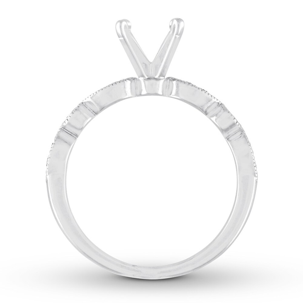 Diamond Ring Setting 1/5 ct tw Bezel-set Round 14K White Gold UtAjdEcn Diamond Ring Setting 1/5 ct tw Bezel-set Round 14K White Gold UtAjdEcn