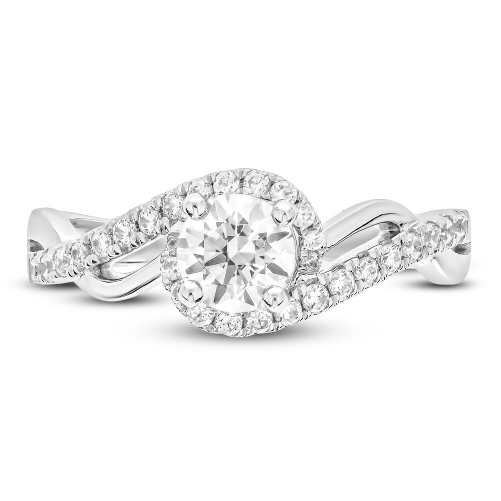 Diamond Engagement Ring 3/4 ct tw Round 14K White Gold UxFnK3KF Diamond Engagement Ring 3/4 ct tw Round 14K White Gold UxFnK3KF