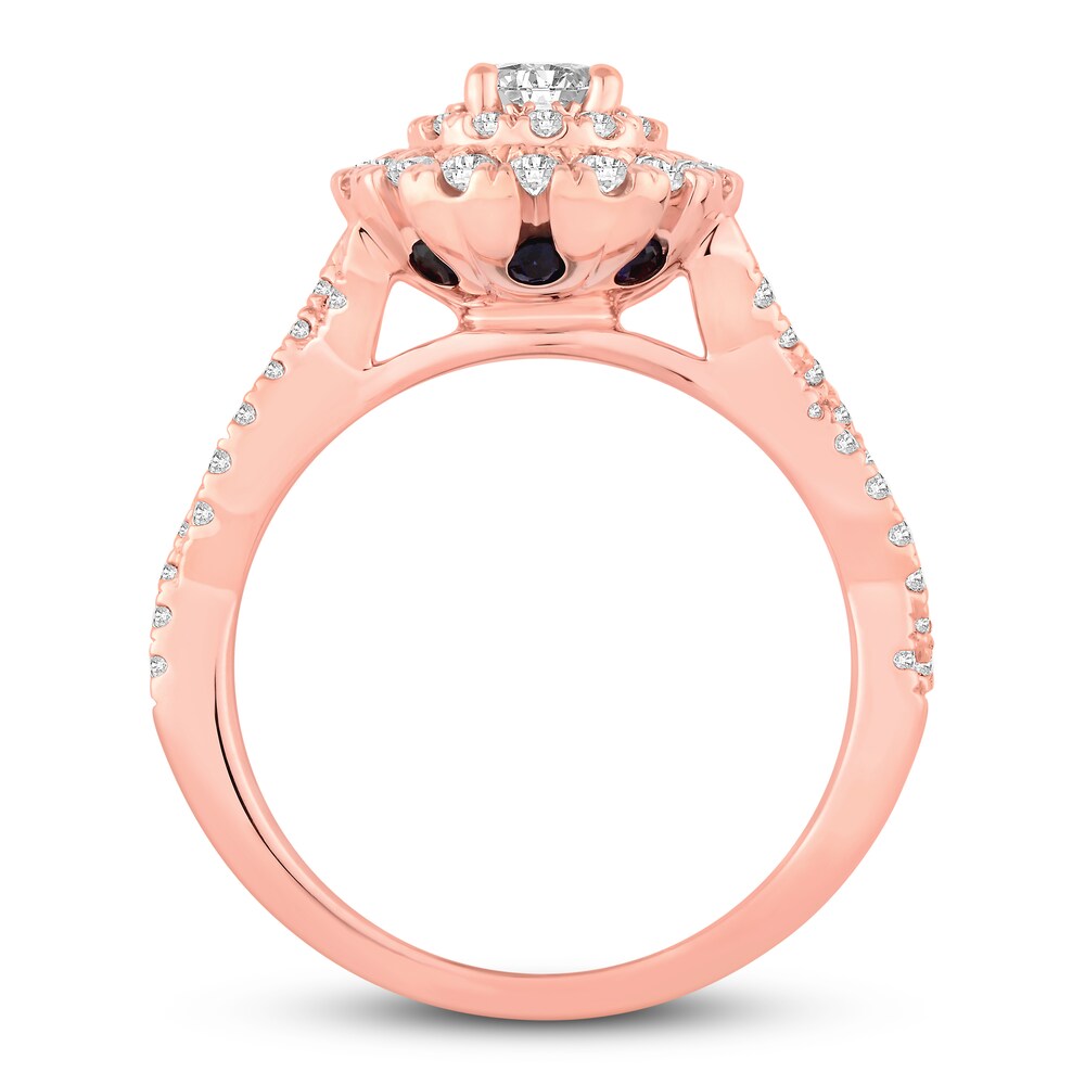 Diamond Engagement Ring 1 ct tw Round 14K Rose Gold VNZVHrKX Diamond Engagement Ring 1 ct tw Round 14K Rose Gold VNZVHrKX