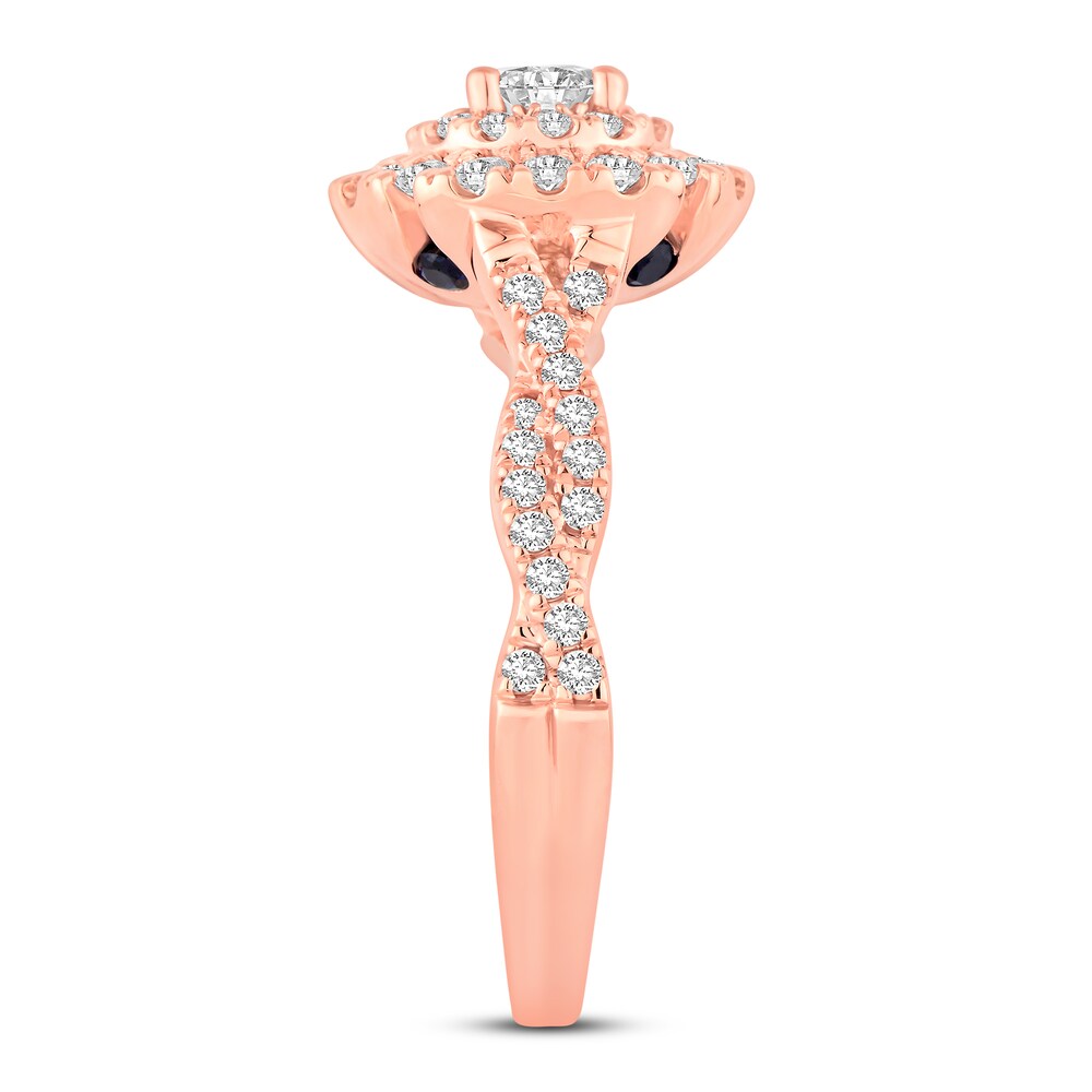 Diamond Engagement Ring 1 ct tw Round 14K Rose Gold VNZVHrKX Diamond Engagement Ring 1 ct tw Round 14K Rose Gold VNZVHrKX