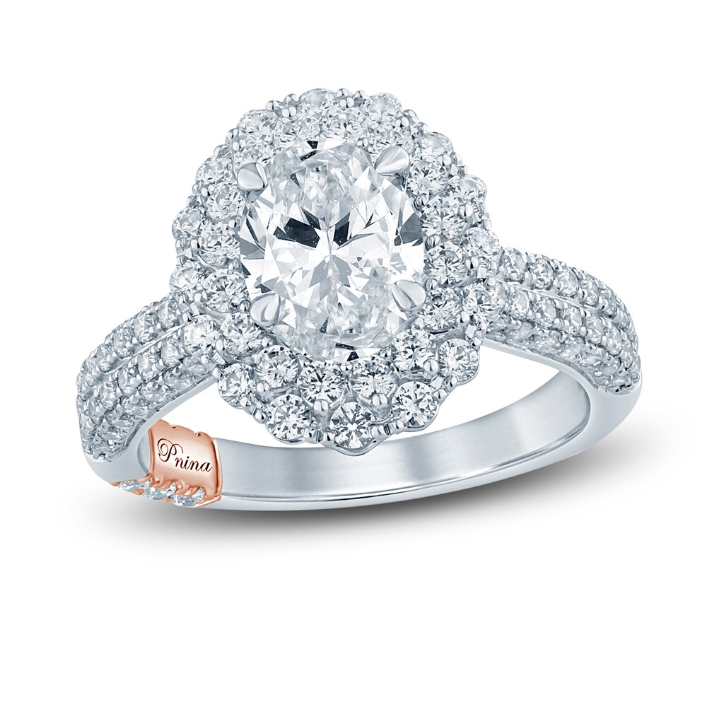 Pnina Tornai Diamond Engagement Ring 2-3/4 ct tw Oval/Round 14K White Gold VQk6RADC Pnina Tornai Diamond Engagement Ring 2-3/4 ct tw Oval/Round 14K White Gold VQk6RADC