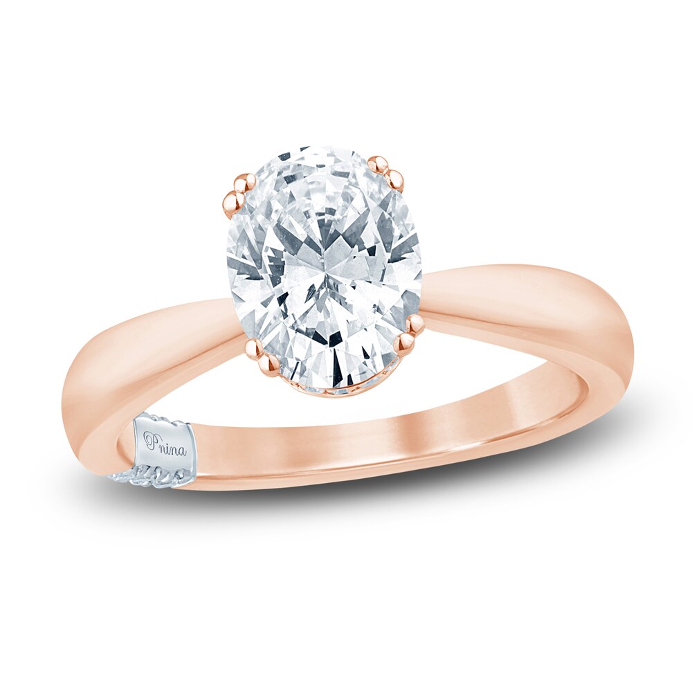 Pnina Tornai Lab-Created Diamond Engagement Ring 2-1/5 ct tw Oval/Round 14K Rose Gold VoLImlmQ Pnina Tornai Lab-Created Diamond Engagement Ring 2-1/5 ct tw Oval/Round 14K Rose Gold VoLImlmQ