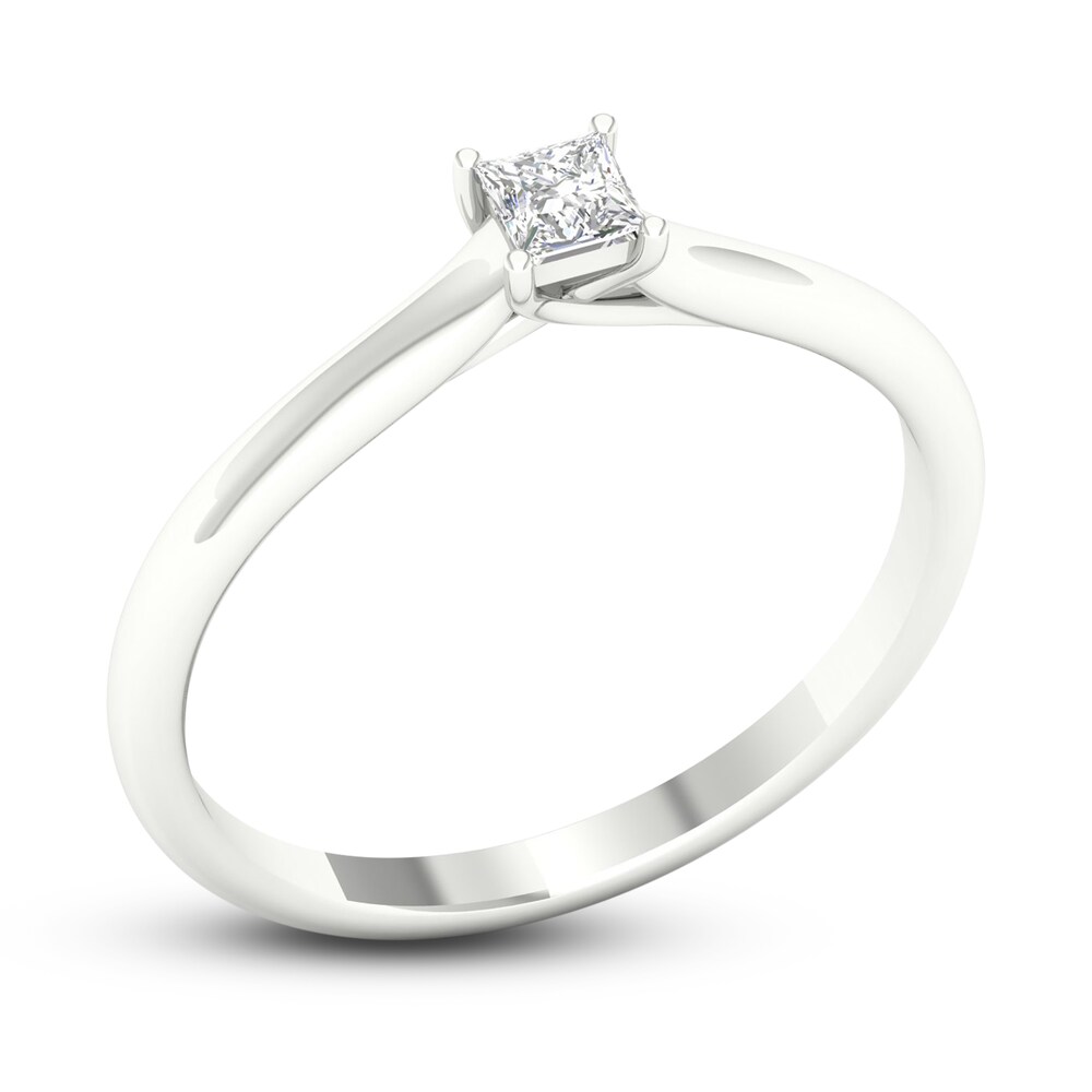 Diamond Solitaire Ring 1/6 ct tw Princess-cut 14K White Gold (SI2/I) VqO44Pp0 Diamond Solitaire Ring 1/6 ct tw Princess-cut 14K White Gold (SI2/I) VqO44Pp0