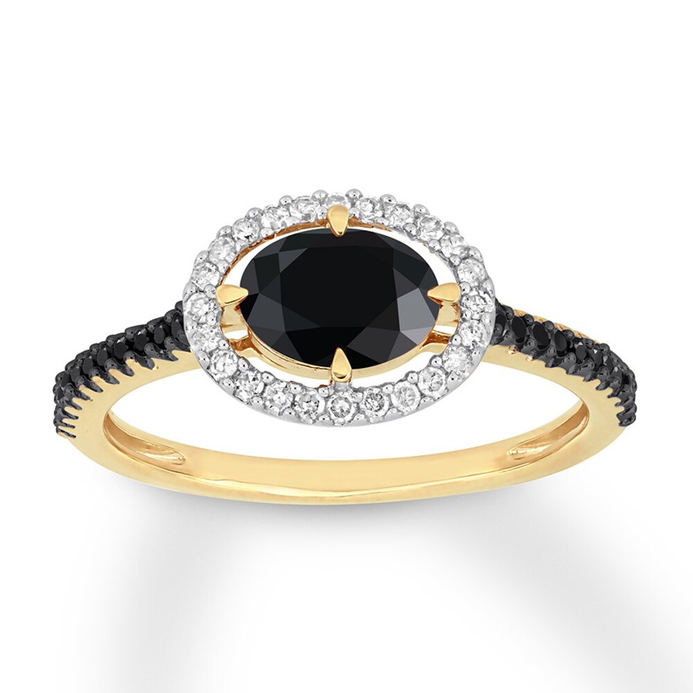Black Diamond Engagement Ring 7/8 carat tw 14K Yellow Gold W0LzcsP9 Black Diamond Engagement Ring 7/8 carat tw 14K Yellow Gold W0LzcsP9