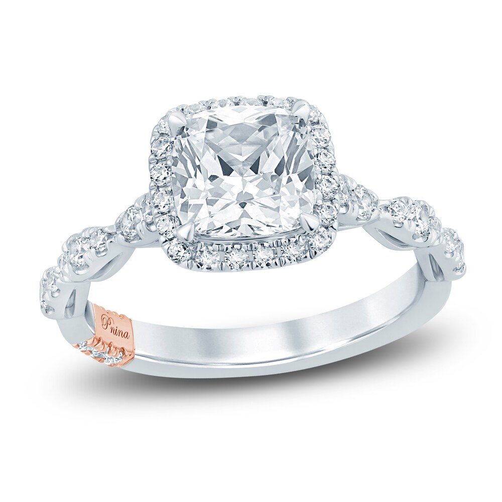 Pnina Tornai Diamond Engagement Ring 2-1/2 ct tw Cushion/Round 14K White Gold W3T4SpDA Pnina Tornai Diamond Engagement Ring 2-1/2 ct tw Cushion/Round 14K White Gold W3T4SpDA