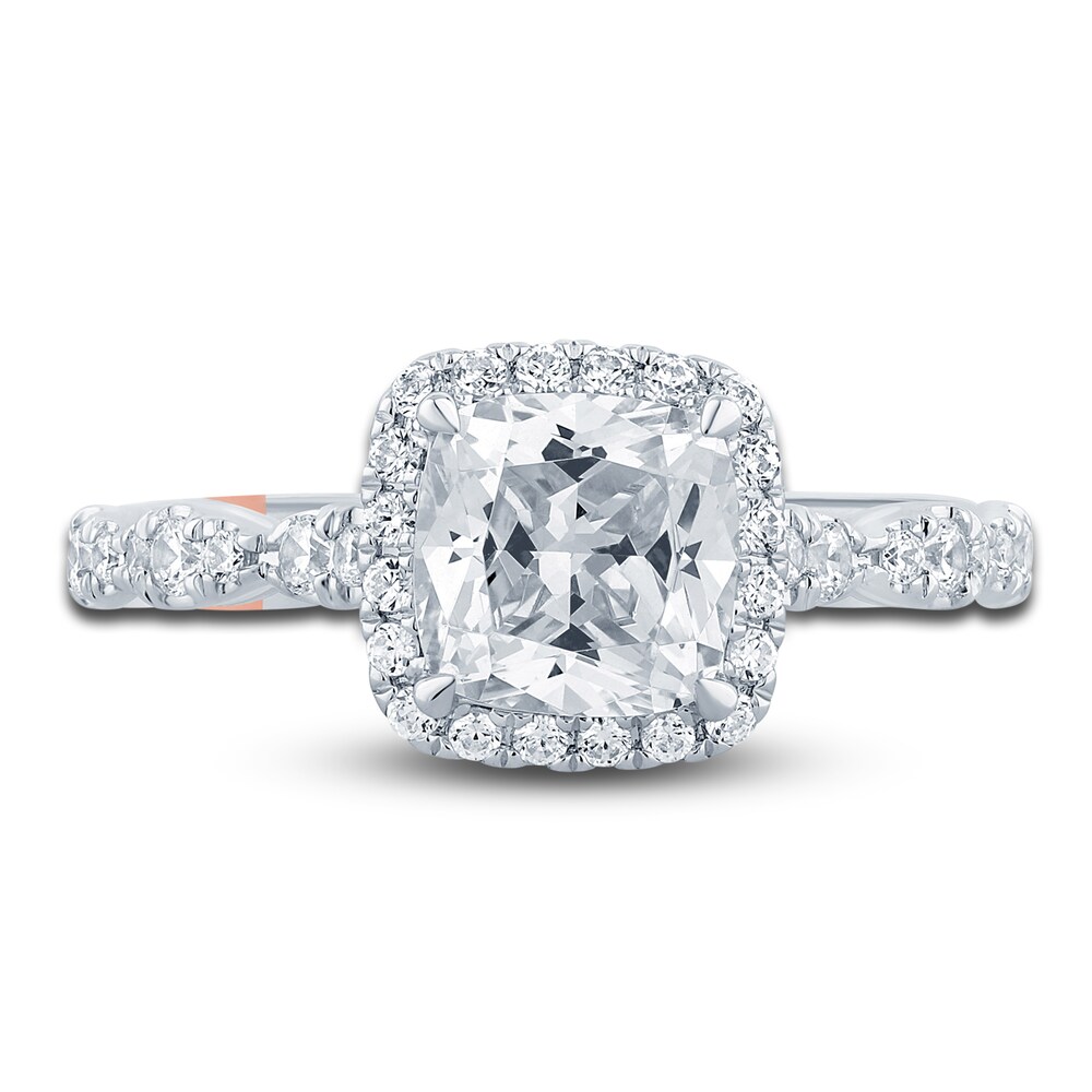 Pnina Tornai Diamond Engagement Ring 2-1/2 ct tw Cushion/Round 14K White Gold W3T4SpDA Pnina Tornai Diamond Engagement Ring 2-1/2 ct tw Cushion/Round 14K White Gold W3T4SpDA