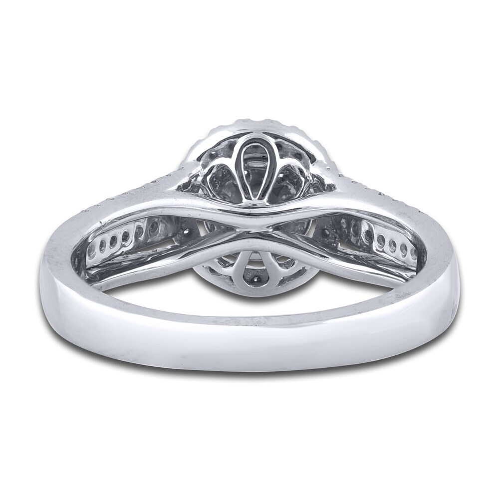 Pink & White Diamond Engagement Ring 1/2 ct tw Round 14K Two-Tone Gold W6vaMnMH Pink & White Diamond Engagement Ring 1/2 ct tw Round 14K Two-Tone Gold W6vaMnMH