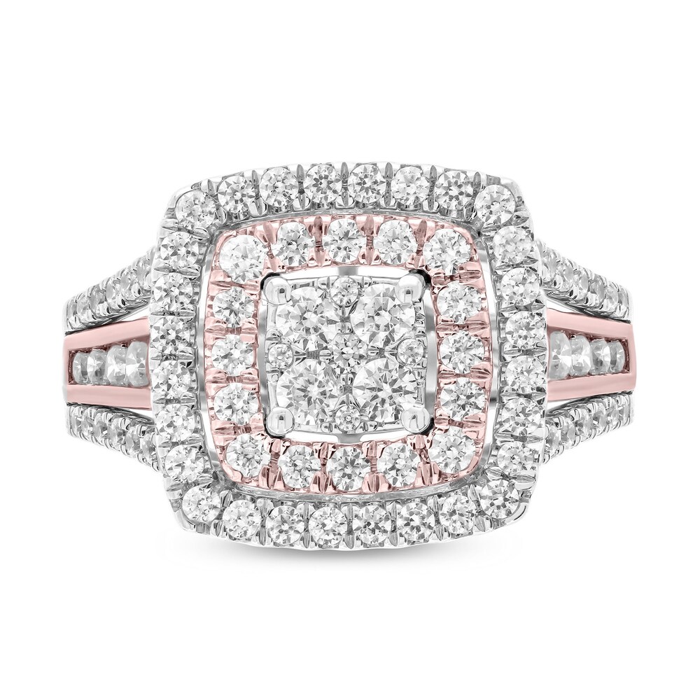 Diamond Engagement Ring 1-1/2 ct tw Round 10K Two-Tone Gold WE3RORkX Diamond Engagement Ring 1-1/2 ct tw Round 10K Two-Tone Gold WE3RORkX