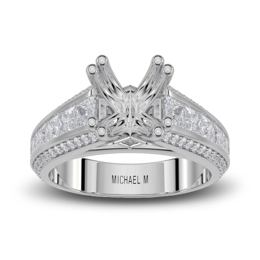 Michael M Diamond Ring Setting 7/8 ct tw Round 18K White Gold (Center diamond is sold separately) WEkKrrj9 Michael M Diamond Ring Setting 7/8 ct tw Round 18K White Gold (Center diamond is sold separately) WEkKrrj9