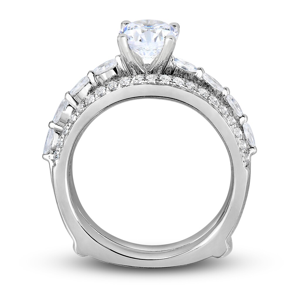Diamond Bridal Set 1-1/2 ct tw Round/Marquise 14K White Gold WKysQ731 Diamond Bridal Set 1-1/2 ct tw Round/Marquise 14K White Gold WKysQ731
