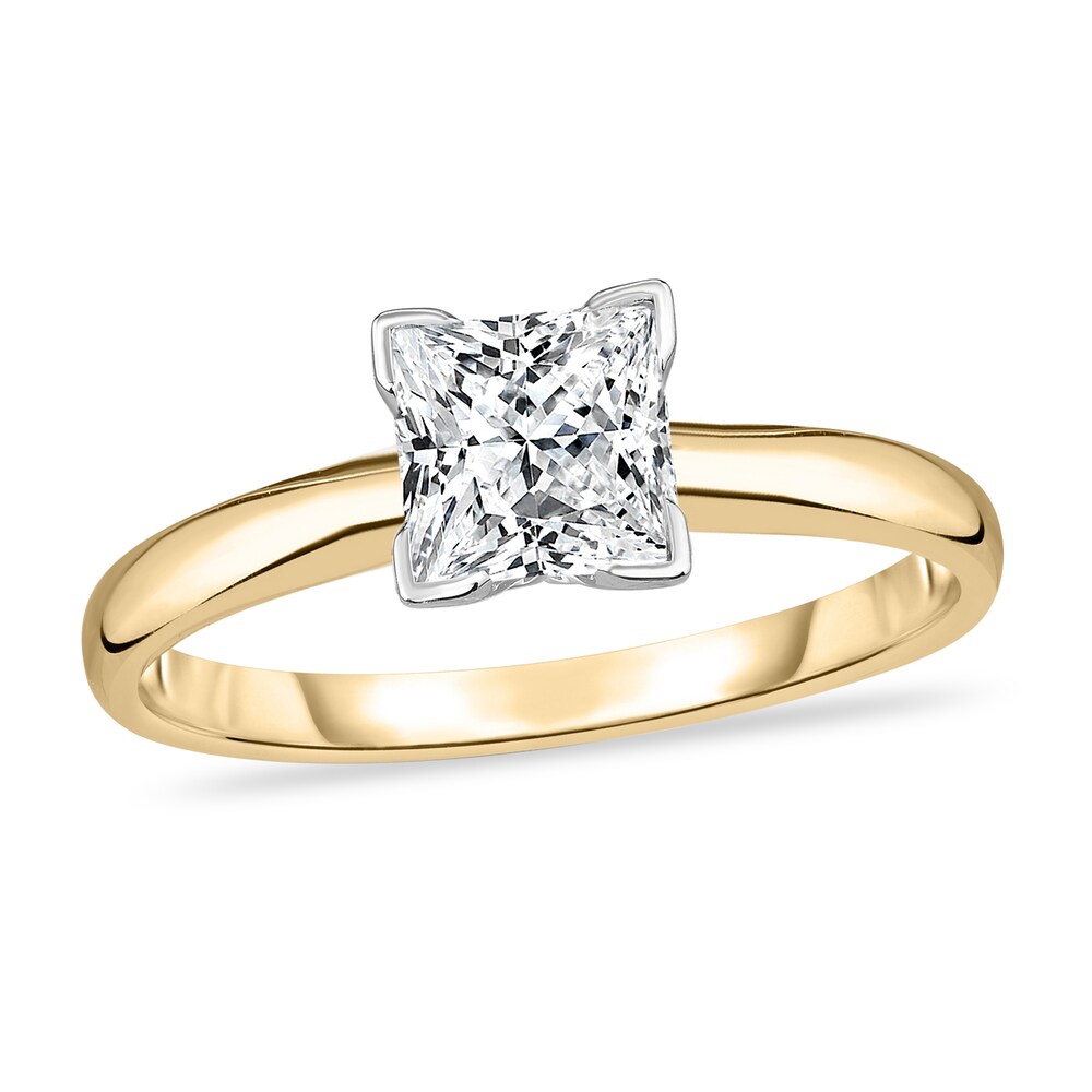 Diamond Solitaire Ring 3/4 ct tw Princess 14K Yellow Gold (I1/I) WUyW7P5w Diamond Solitaire Ring 3/4 ct tw Princess 14K Yellow Gold (I1/I) WUyW7P5w