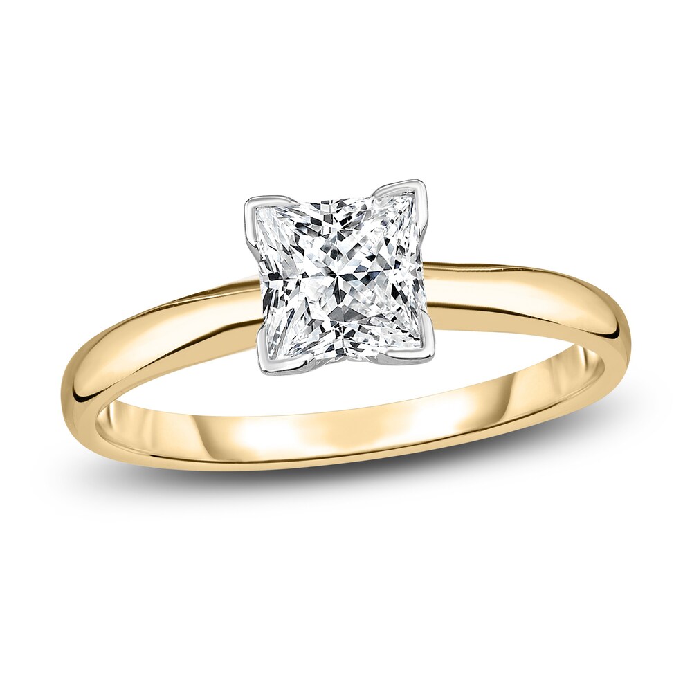 Diamond Solitaire Engagement Ring 5/8 ct tw Princess 14K Yellow Gold (I2/I) WWyi7xI8 Diamond Solitaire Engagement Ring 5/8 ct tw Princess 14K Yellow Gold (I2/I) WWyi7xI8