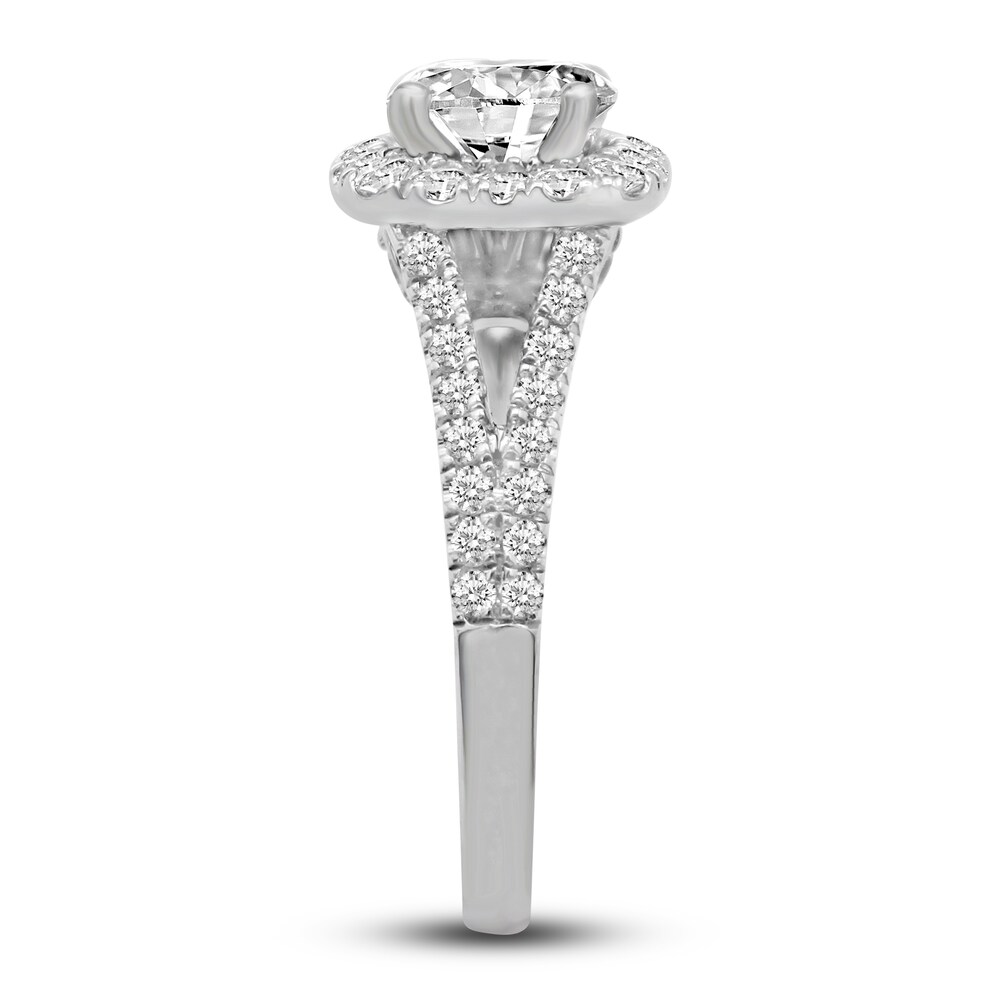 Diamond Engagement Ring 2-1/5 ct tw Round 14K White Gold WXGnhjf1 Diamond Engagement Ring 2-1/5 ct tw Round 14K White Gold WXGnhjf1