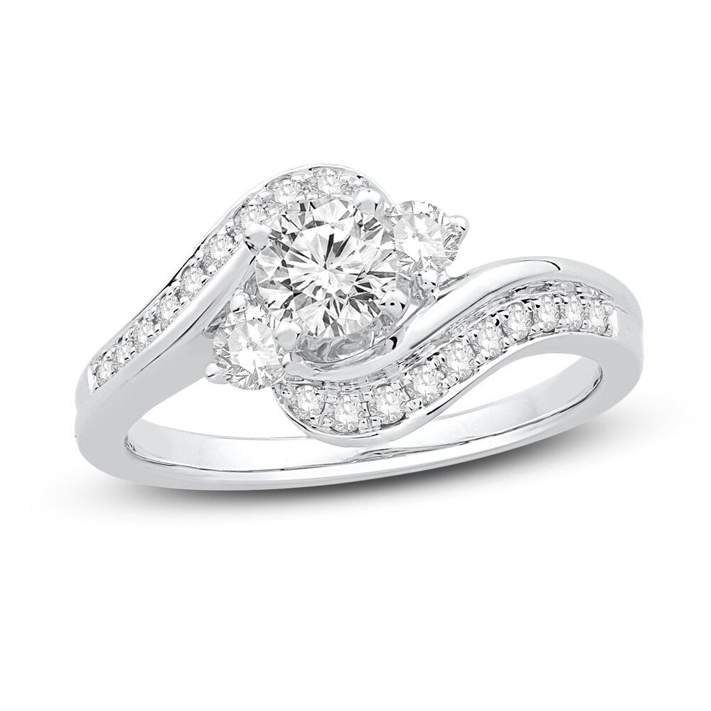 Diamond Engagement Ring 7/8 ct tw Round 14K White Gold WXJSGz7l Diamond Engagement Ring 7/8 ct tw Round 14K White Gold WXJSGz7l