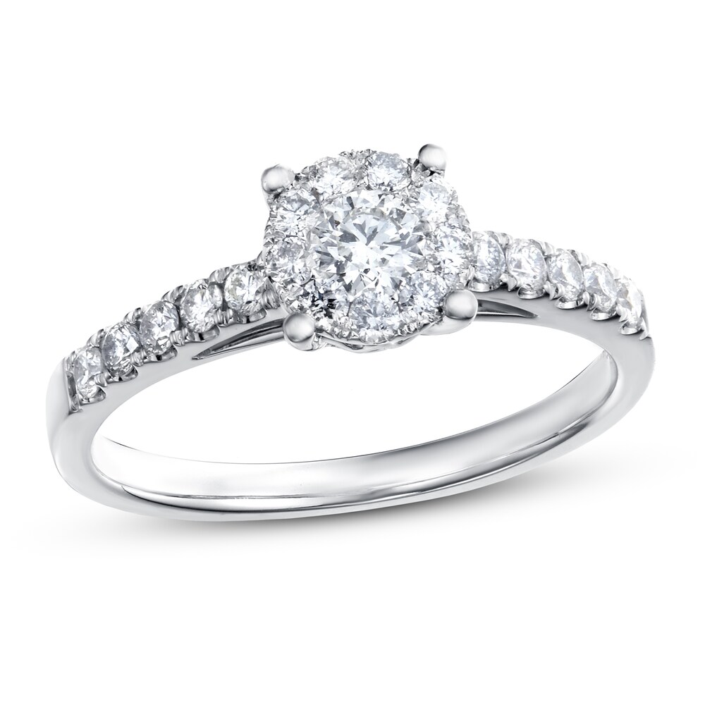 Diamond Engagement Ring 3/4 ct tw Round-cut 14K White Gold WebvuY3R Diamond Engagement Ring 3/4 ct tw Round-cut 14K White Gold WebvuY3R