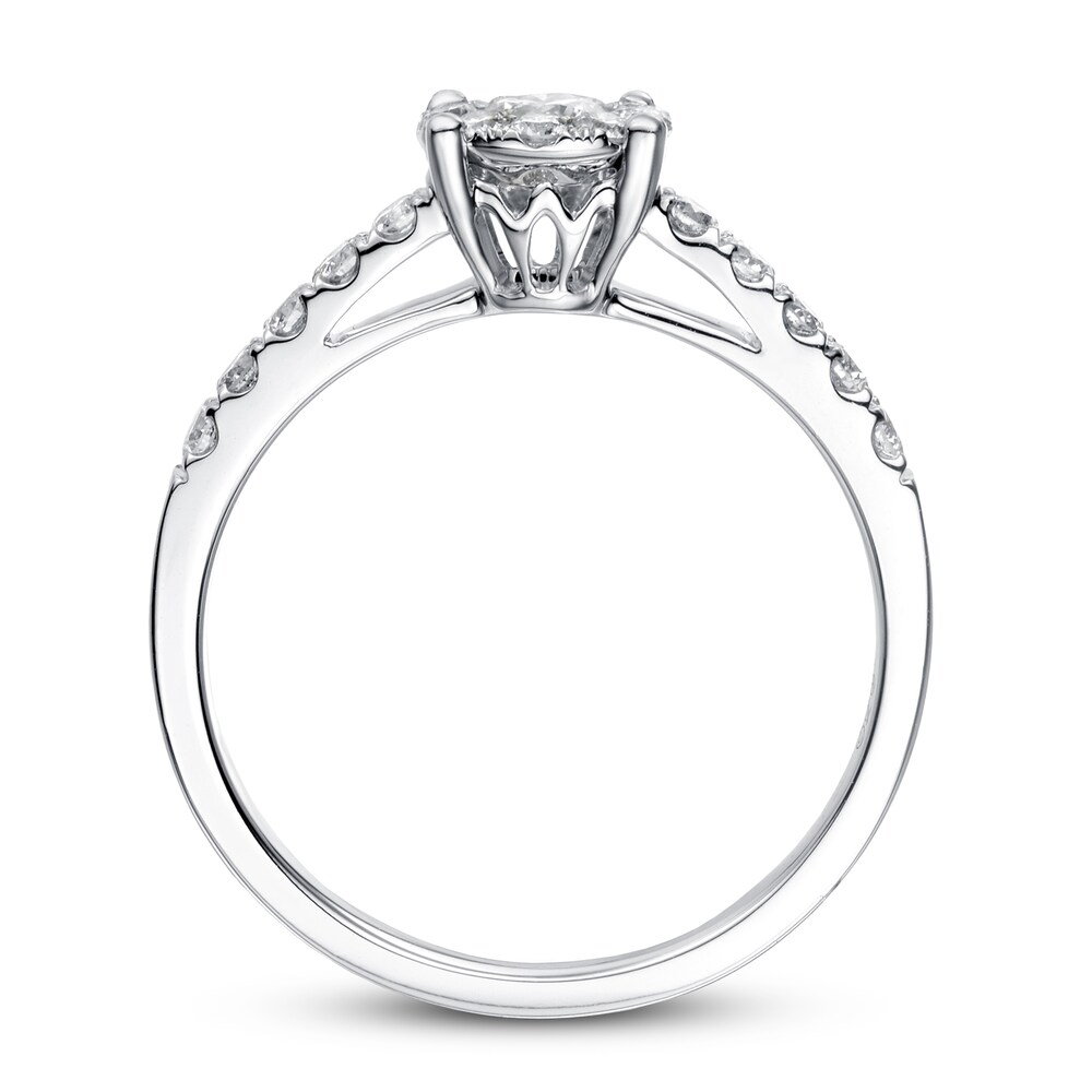 Diamond Engagement Ring 3/4 ct tw Round-cut 14K White Gold WebvuY3R Diamond Engagement Ring 3/4 ct tw Round-cut 14K White Gold WebvuY3R