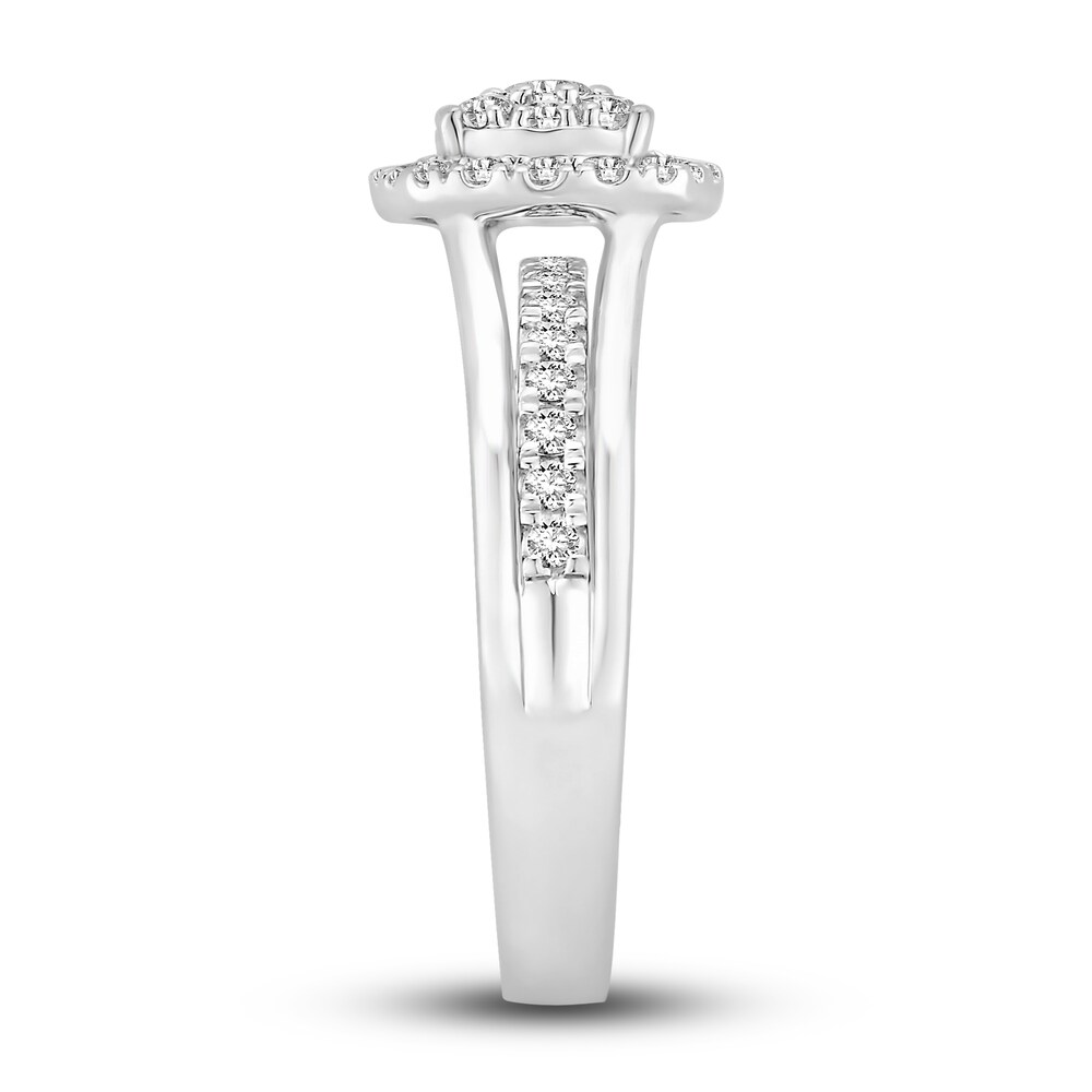 Diamond Engagement Ring 3/4 ct tw Round 14K White Gold WkUPZUnY