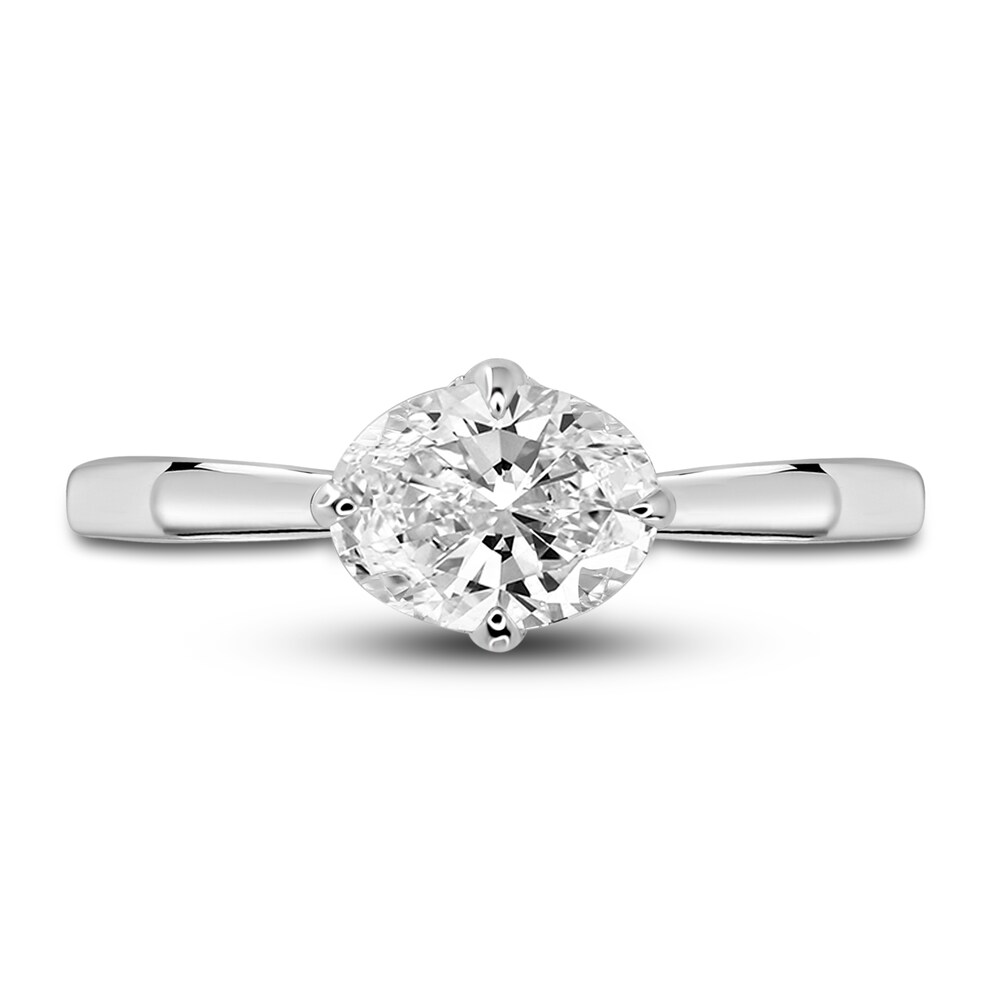 Diamond Solitaire Plus Ring 1 ct tw Oval 14K White Gold WnpxEdCO Diamond Solitaire Plus Ring 1 ct tw Oval 14K White Gold WnpxEdCO