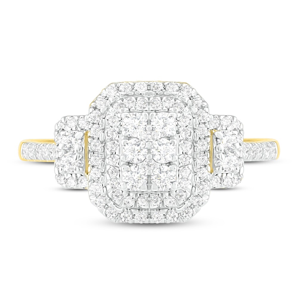Diamond Engagement Ring 1/2 ct tw Round 14K Yellow Gold WxigVJrh