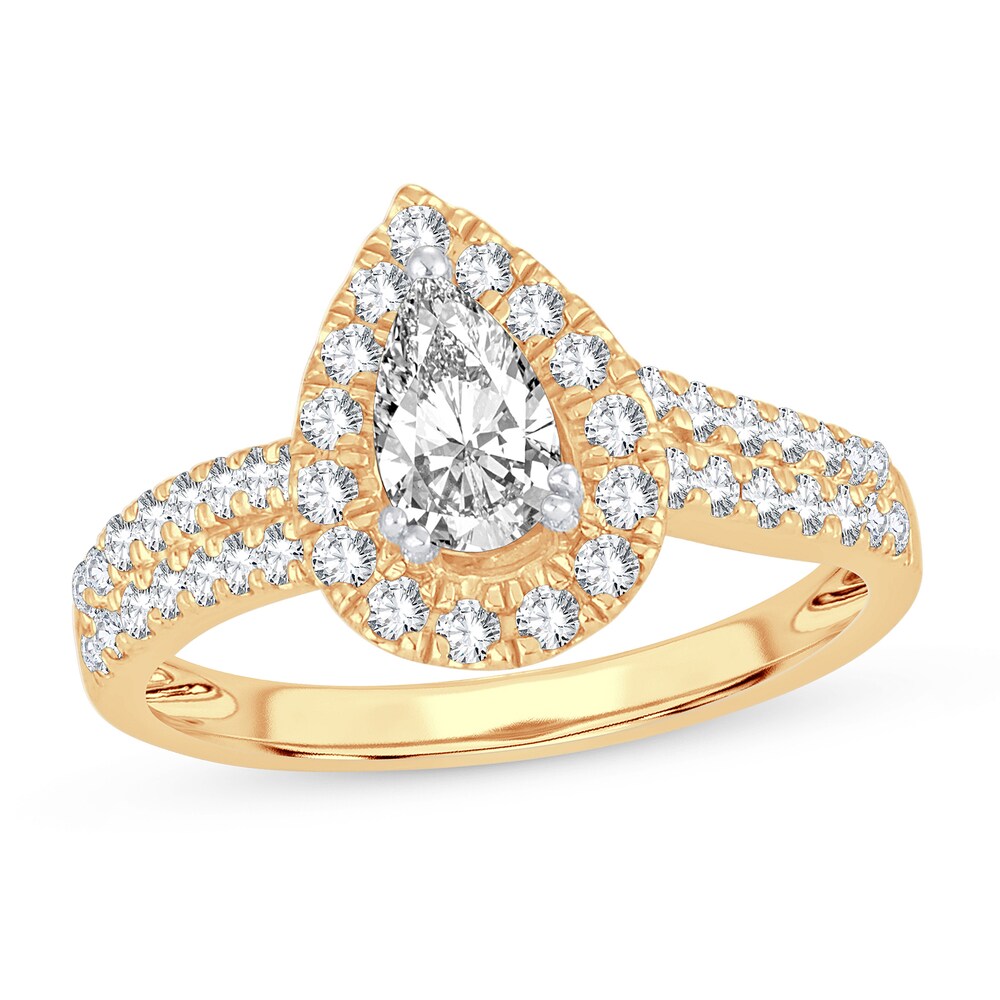 Diamond Ring 1 ct tw Pear-shaped 14K Yellow Gold X1x5mVwa Diamond Ring 1 ct tw Pear-shaped 14K Yellow Gold X1x5mVwa