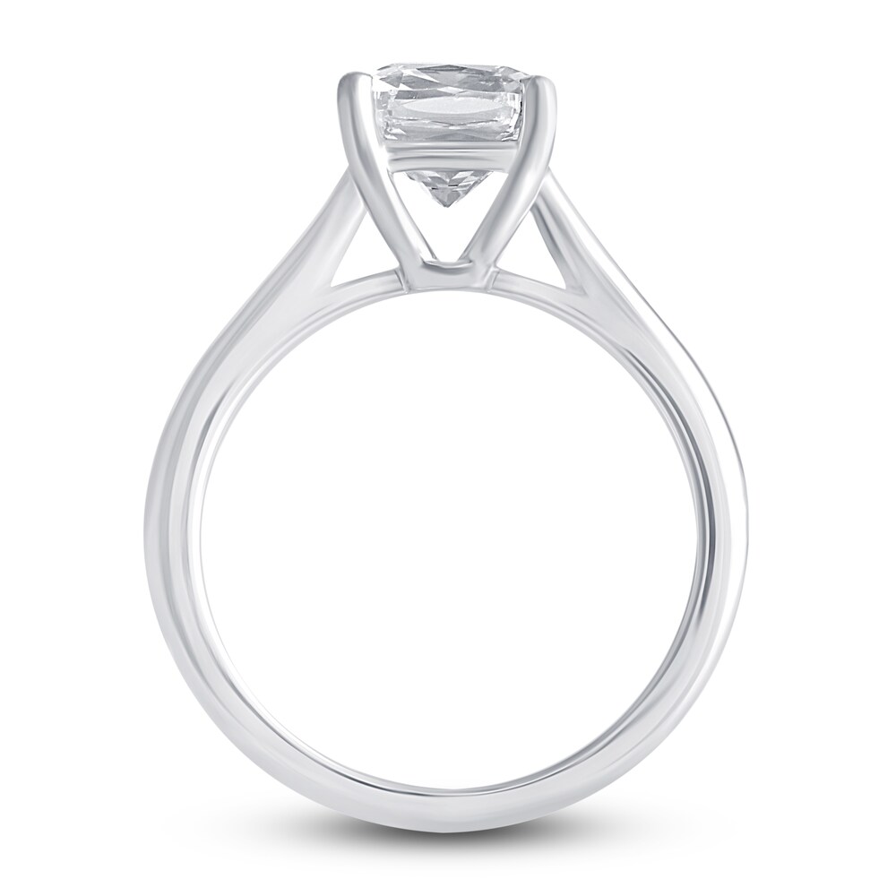 Lab-Created Diamond Solitaire Engagement Ring 2-1/2 ct tw Cushion 14K White Gold X4n1oAIv Lab-Created Diamond Solitaire Engagement Ring 2-1/2 ct tw Cushion 14K White Gold X4n1oAIv