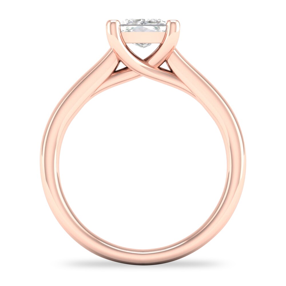 Diamond Solitaire Ring 1-1/2 ct tw Princess-cut 14K Rose Gold (I2/I) XFXjvXXD