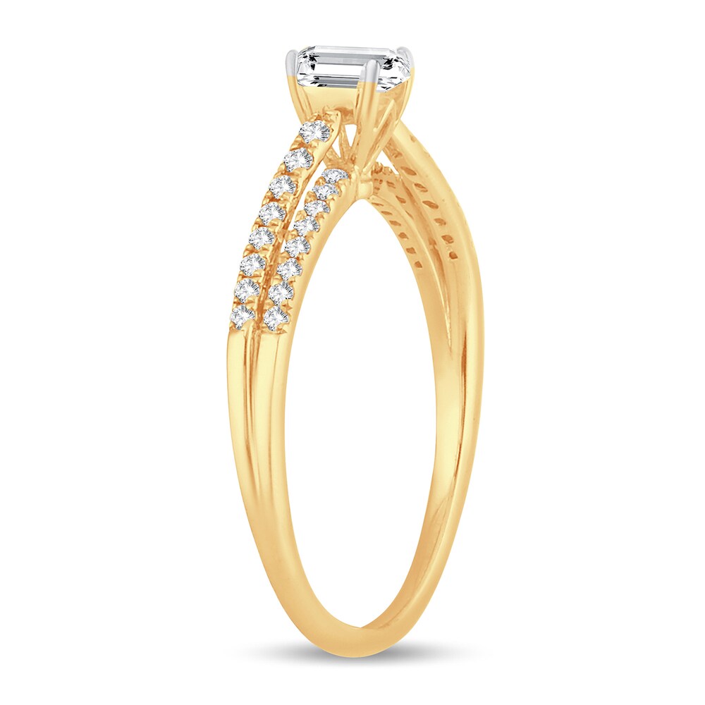 Diamond Ring 1/2 ct tw Emerald-cut 14K Yellow Gold XKJgF4j3 Diamond Ring 1/2 ct tw Emerald-cut 14K Yellow Gold XKJgF4j3
