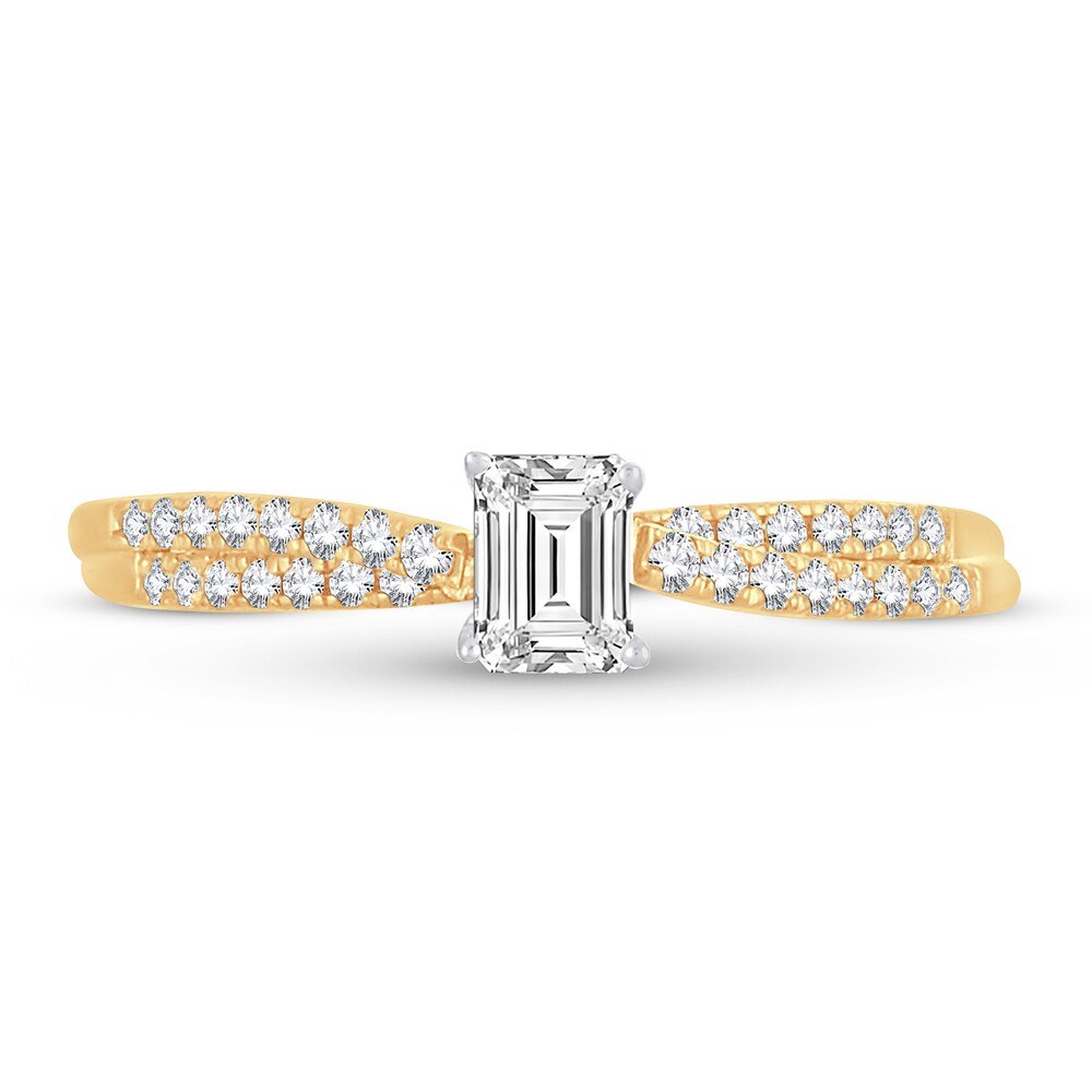 Diamond Ring 1/2 ct tw Emerald-cut 14K Yellow Gold XKJgF4j3 Diamond Ring 1/2 ct tw Emerald-cut 14K Yellow Gold XKJgF4j3