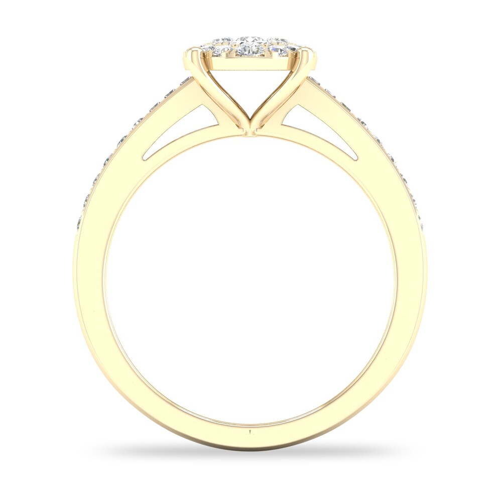 Diamond Ring 1/3 ct tw Baguette/Round-cut 14K Yellow Gold XNxRVfWX Diamond Ring 1/3 ct tw Baguette/Round-cut 14K Yellow Gold XNxRVfWX