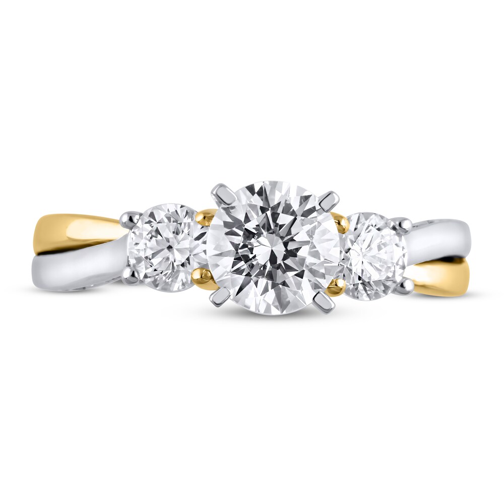 Diamond Engagement Ring 1-5/8 ct tw Round 14K Two-Tone Gold XXipECpJ
