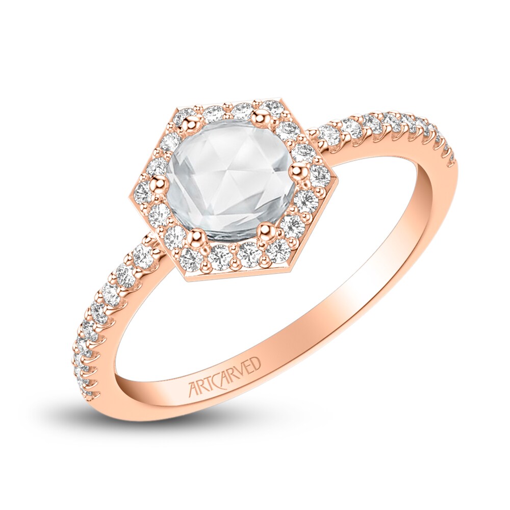ArtCarved Rose-Cut Diamond Engagement Ring 3/4 ct tw 14K Rose Gold XYWCvJF1 ArtCarved Rose-Cut Diamond Engagement Ring 3/4 ct tw 14K Rose Gold XYWCvJF1