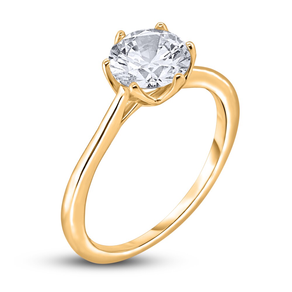 Diamond Cathedral Solitaire Engagement Ring 2 ct tw Round 14K Yellow Gold (I2/I) XuC0xA8V Diamond Cathedral Solitaire Engagement Ring 2 ct tw Round 14K Yellow Gold (I2/I) XuC0xA8V