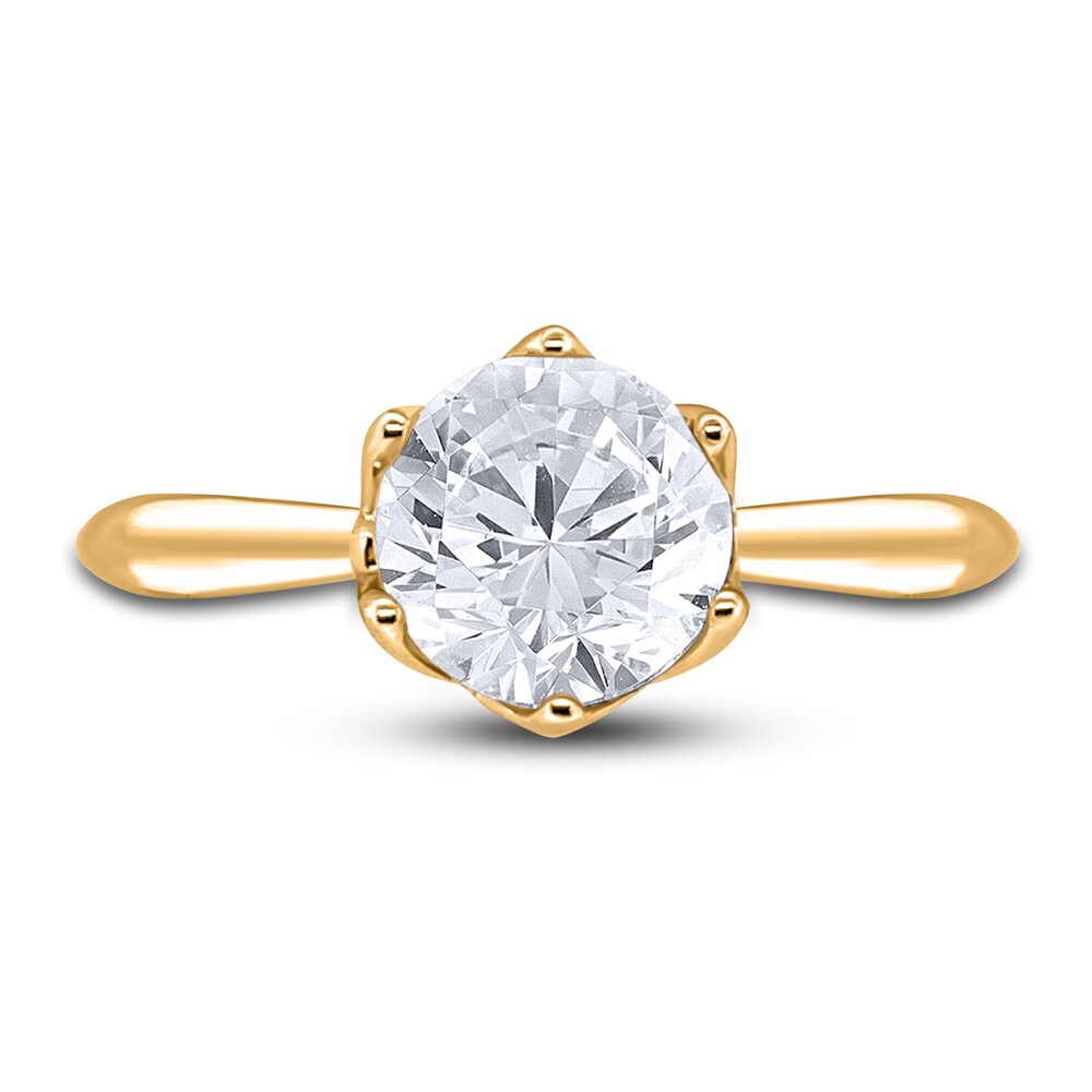 Diamond Cathedral Solitaire Engagement Ring 2 ct tw Round 14K Yellow Gold (I2/I) XuC0xA8V Diamond Cathedral Solitaire Engagement Ring 2 ct tw Round 14K Yellow Gold (I2/I) XuC0xA8V