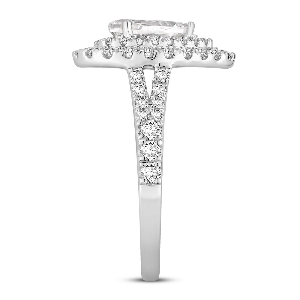 Diamond Engagement Ring 1 7/8 ct tw Pear-shaped/Round 14K White Gold XxANV6Sb Diamond Engagement Ring 1 7/8 ct tw Pear-shaped/Round 14K White Gold XxANV6Sb