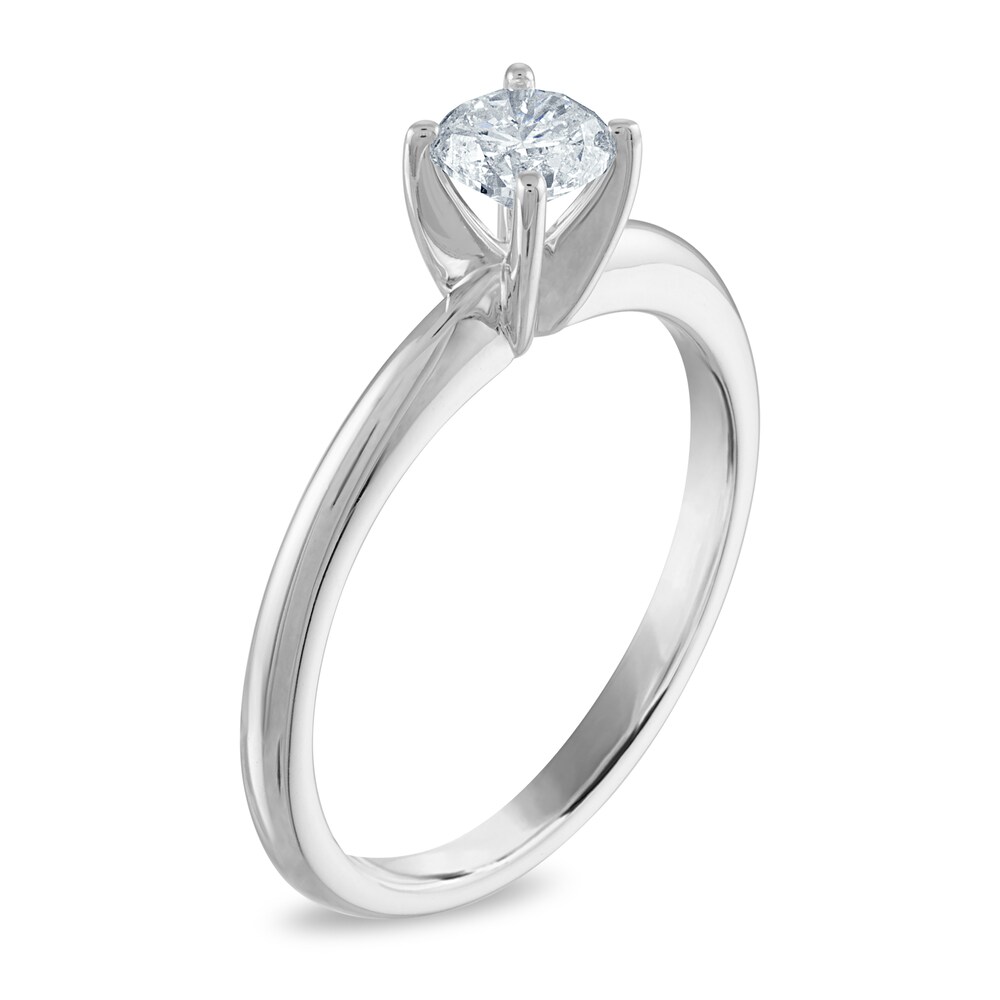 Diamond Solitaire Ring 1/2 ct tw Round 14K White Gold (I2/I) Y3dBeYl0 Diamond Solitaire Ring 1/2 ct tw Round 14K White Gold (I2/I) Y3dBeYl0