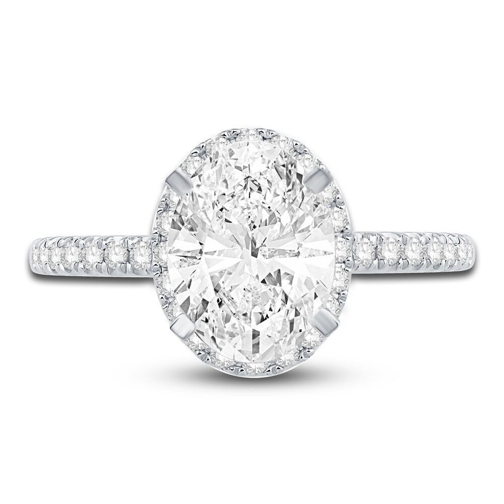 Engagement Ring 3/8 ct tw Oval/Round 14K White Gold YDL9LzVP Engagement Ring 3/8 ct tw Oval/Round 14K White Gold YDL9LzVP