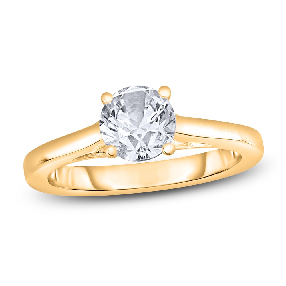 Diamond Solitaire Engagement Ring 1 ct tw Round 14K Yellow Gold (I2/I) YYj8esAb Diamond Solitaire Engagement Ring 1 ct tw Round 14K Yellow Gold (I2/I) YYj8esAb