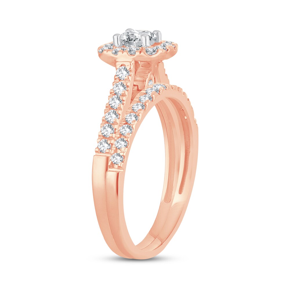 Diamond Bridal Set 1 ct tw Round 14K Rose Gold YfH1DoSX Diamond Bridal Set 1 ct tw Round 14K Rose Gold YfH1DoSX