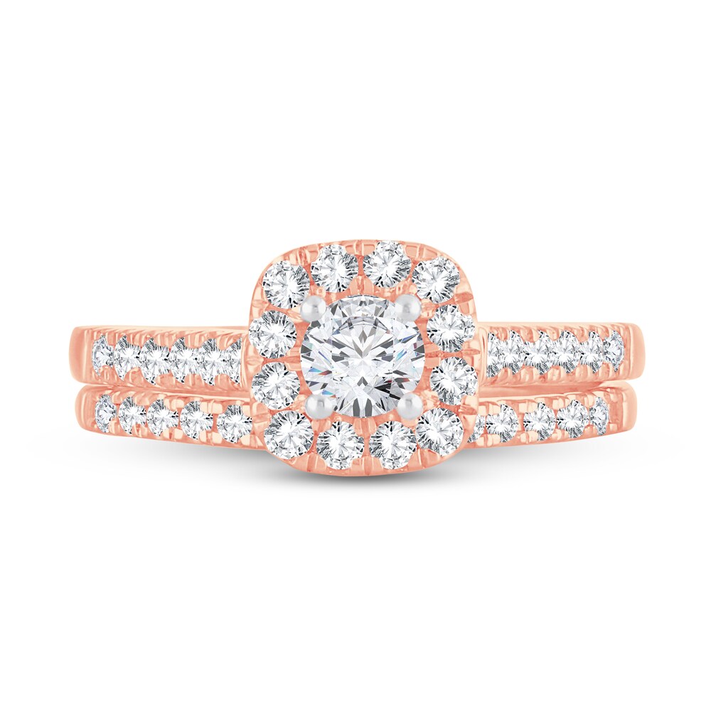 Diamond Bridal Set 1 ct tw Round 14K Rose Gold YfH1DoSX Diamond Bridal Set 1 ct tw Round 14K Rose Gold YfH1DoSX