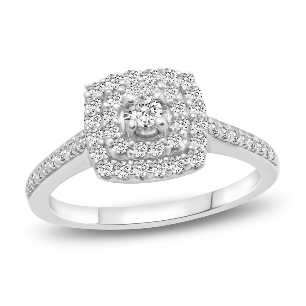 Diamond Bridal Set 1/2 ct tw Round 10K White Gold YhLsOM48 Diamond Bridal Set 1/2 ct tw Round 10K White Gold YhLsOM48