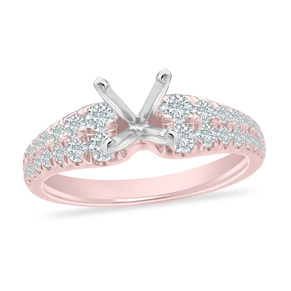 Diamond Ring Setting 3/4 ct tw Round 14K Rose Gold YjYzXwvX Diamond Ring Setting 3/4 ct tw Round 14K Rose Gold YjYzXwvX