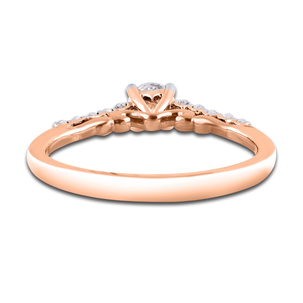 Diamond Engagement Ring 1/2 ct tw Round 14K Rose Gold YqUbB0fv