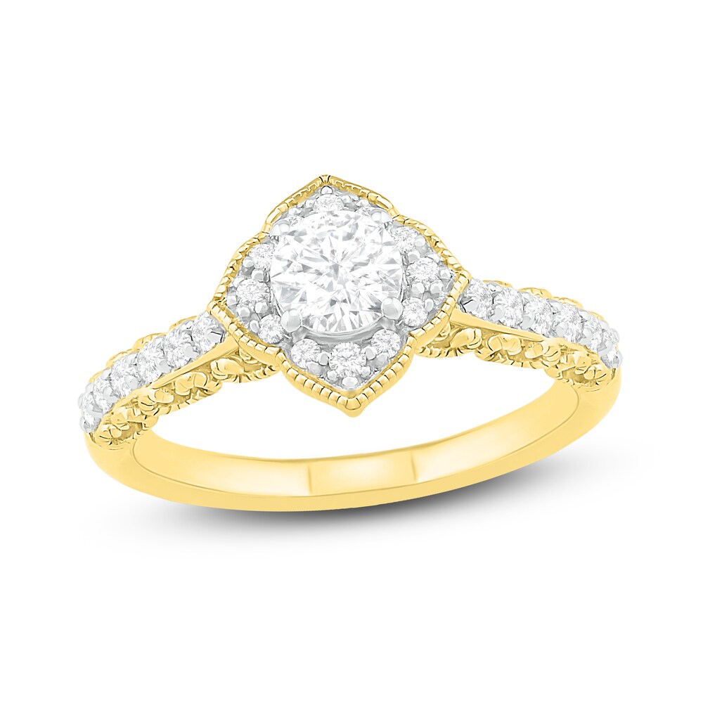 Diamond Engagement Ring 3/4 ct tw Round 14K Yellow Gold Yt7iKaZp Diamond Engagement Ring 3/4 ct tw Round 14K Yellow Gold Yt7iKaZp